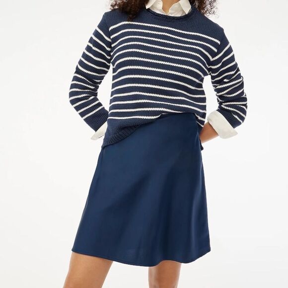 J. Crew Mini Bias Satin Slip Skirt NWT - Picture 1 of 7
